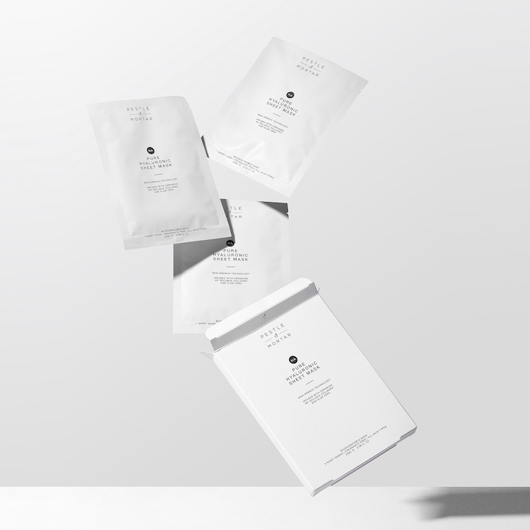 PURE HYALURONIC, Veido kaukės, 3 vnt.